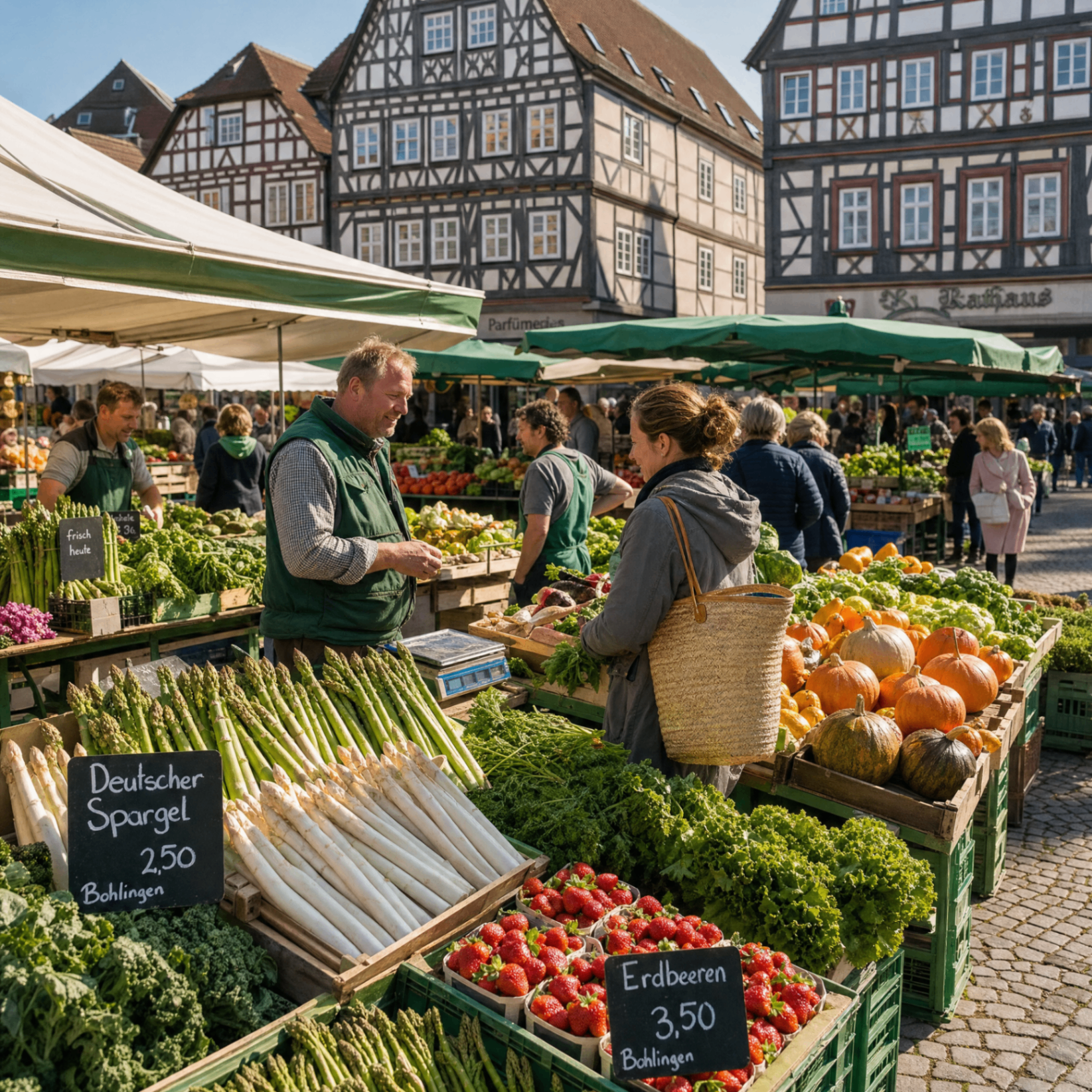 Wochenmarkt mit regionalen Produkten